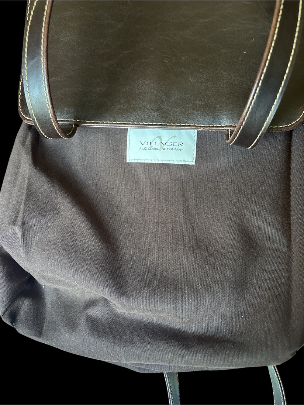 🎉BOGO 1/2 🎉 VTG Liz Claiborne Villager Classic Dark Brown Shoulder Bag - Picture 8 of 10
